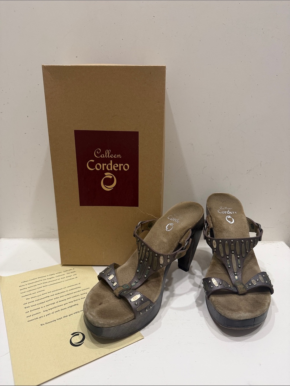 Vintage Calleen Cordero Women's Studded Platform Sandals